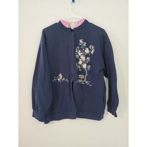 Morning Sun Embroidered Bird Sweatshirt‎